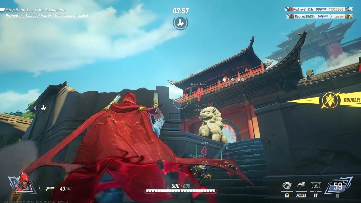enemy player moving toward extract with loot in Marvel Rivals